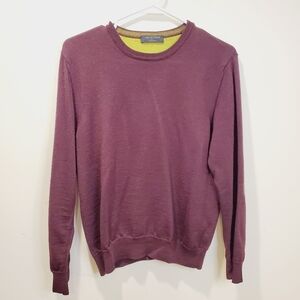 Chester Taylor London women's burgundy 100% wool crew neck sweater fits S